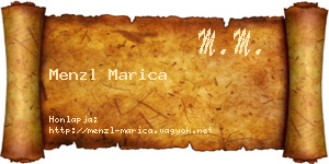 Menzl Marica névjegykártya